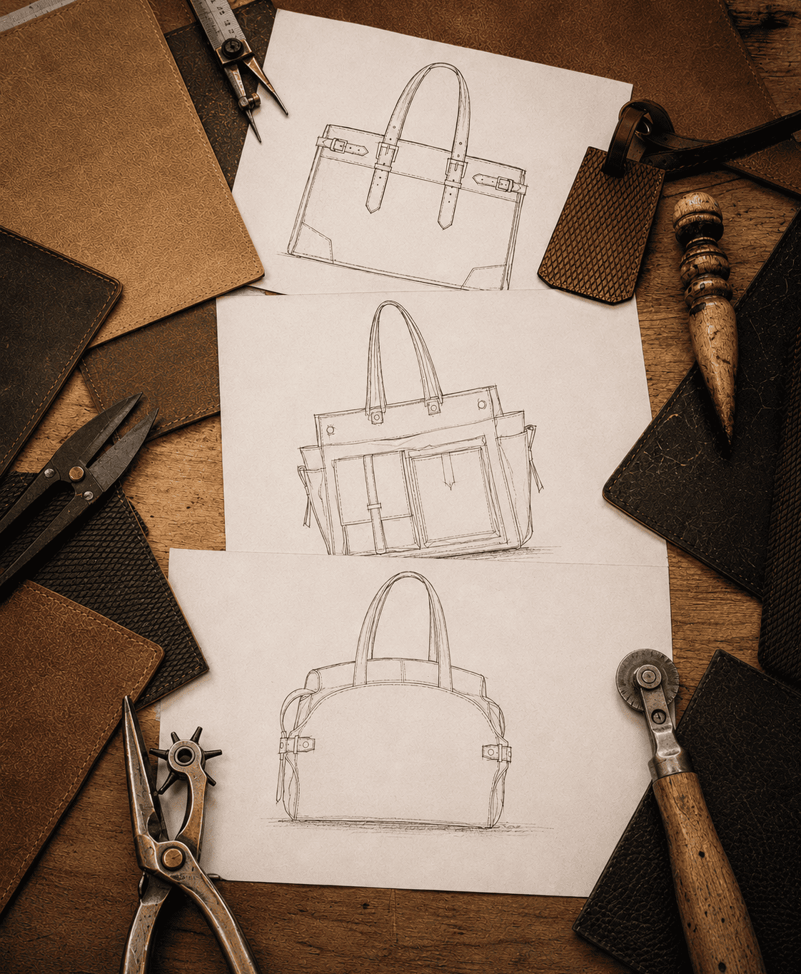 High-end handbag manufacturing process